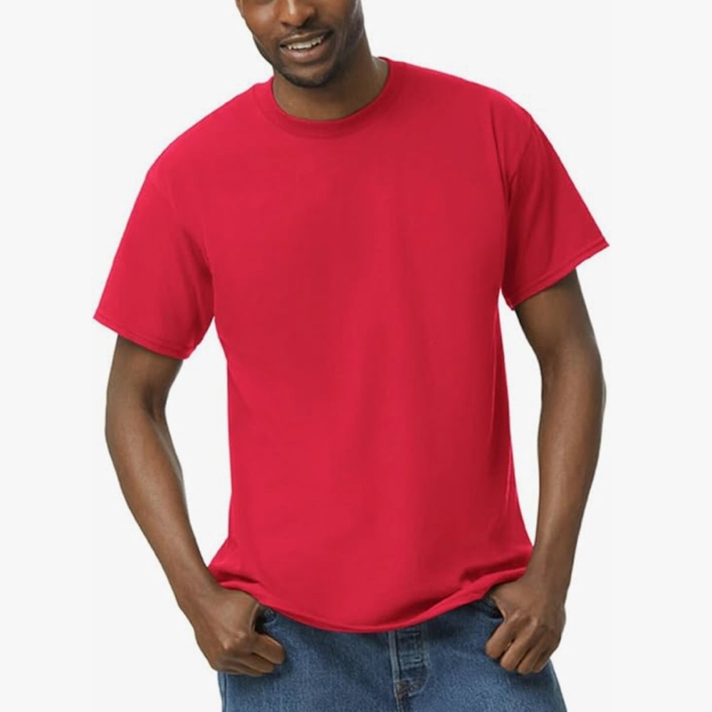 Red Simple Men’s Heavy Cotton Shirt